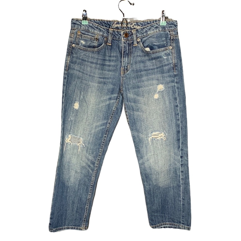 American Eagle Live Your Life Distressed Crop Jean Size 6‎ Reg